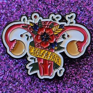 3/$20 Uterus GROW A PAIR Ovaries Fallopian Tubes Women's Empowerment Enamel Pin